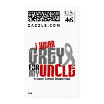 Brain Tumor I Wear Grey For My Uncle 6.2 Stamps