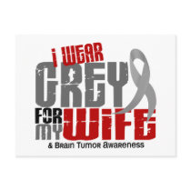 Brain Tumor I Wear Grey For My Wife 6.2 Postcard