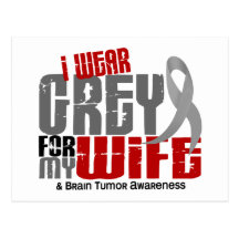 Brain Tumor I Wear Grey For My Wife 6.2 Postcard