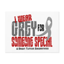 Brain Tumor I Wear Grey For Someone Special 6.2 Post Cards