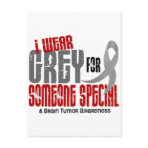 Brain Tumor I Wear Grey For Someone Special 6.2 Postcards
