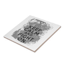 Brain Tumor Keep Calm and Fight On Tile