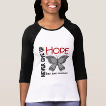 Brain Tumor Never Give Up Hope Butterfly 4.1 T-shirt