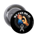 Brain Tumor - Rosie The Riveter - We Can Do It buttons