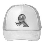 Brain Tumor Slogan Watermark Ribbon Mesh Hat