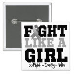 Brain Tumor Sporty Fight Like a Girl Pin