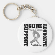 Brain Tumor Support Advocate Cure Key Chain