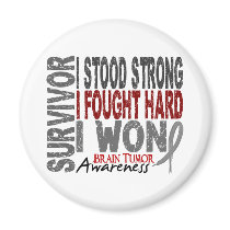 Brain Tumor Survivor 4 Fridge Magnet