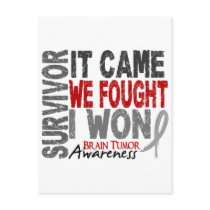 Brain Tumor Survivor It Came We Fought I Won postcards