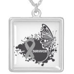 Brain Tumor Survivor Tattoo Butterfly necklaces