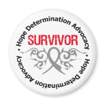 Brain Tumor Survivor Tribal Ribbon magnets