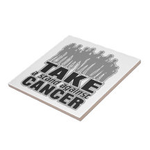 Brain Tumor -Take A Stand Against Cancer Ceramic Tiles