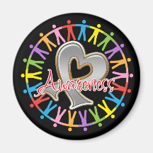 Brain Tumor Unite in Awareness Fridge Magnet
