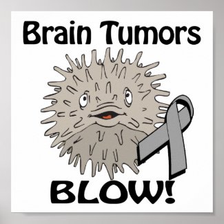 Brain Tumors Blow Awareness Design Poster