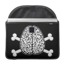 Brain with Crossbones Macbook Pro Sleeve