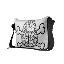 Brain with Crossbones Messenger bag