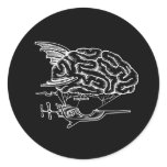 Brain Zeppelin Sticker (Black)