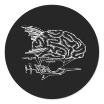 Brain Zeppelin Sticker (Black) stickers