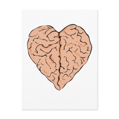 Brainheart Post Card by madewithaubergines