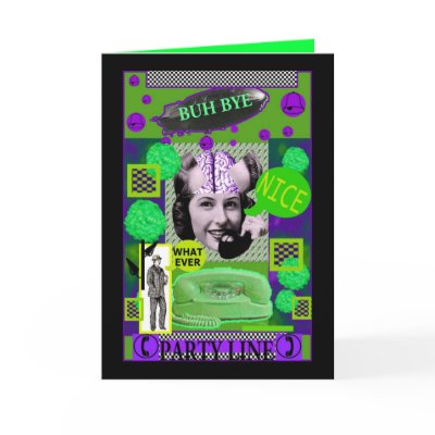 BRAINLADY CARD BUH BYE by bugladyart