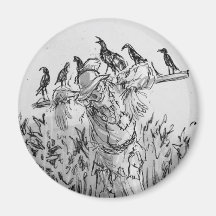 "Brainless" Scarecrow. Refrigerator Magnet