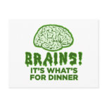 Brains, It's What's For Dinner Postcards