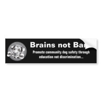 Brains not Bans (black) bumper stickers by helpfido Brains not Bans (black) bumper stickers