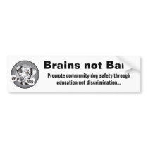 Brains not Bans (white) bumper stickers by helpfido Brains not Bans (white) bumper stickers