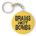 Brains Not Bombs Keychain