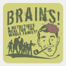 Brains! Square Stickers