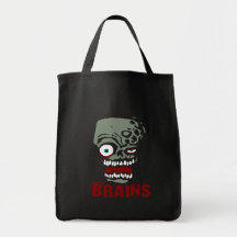 Brains zombie canvas bag
