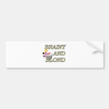 BRAINY AND BLOND SECRETARY BUMPER STICKERS