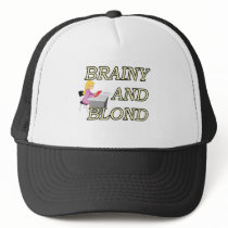 BRAINY AND BLOND SECRETARY TRUCKER HAT