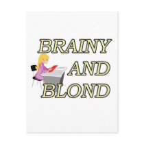 BRAINY AND BLOND SECRETARY POSTCARDS