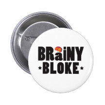 Brainy Bloke K Pinback Buttons
