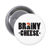 Brainy Cheese K Pinback Button