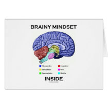 Brainy Mindset Inside (Anatomical Brain) Greeting Card
