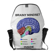 Brainy Mindset Inside (Anatomical Brain) Messenger Bag