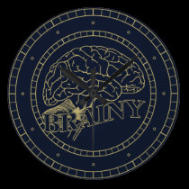 Brainy Picture Of Brain wall clocks