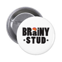 Brainy Stud K Pinback Button