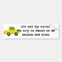 BRAKE 4 BUGS BUMPER STICKERS