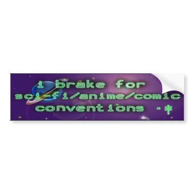 brake for conventions v.2 bumper sticker by wolffreeborn