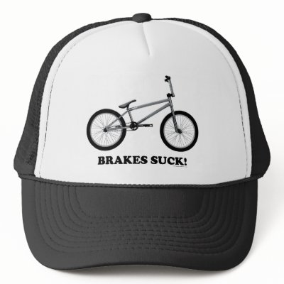 Brakes Suck! Hat by BlackEyeBikes