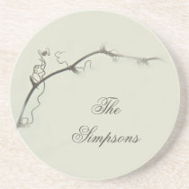 Bramble Tendrils in the Fog - Minimalism Drink Coaster