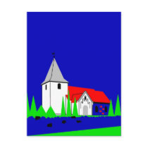 Bramdrupdam Kirke - The Church in Bramdrupdam Post Card