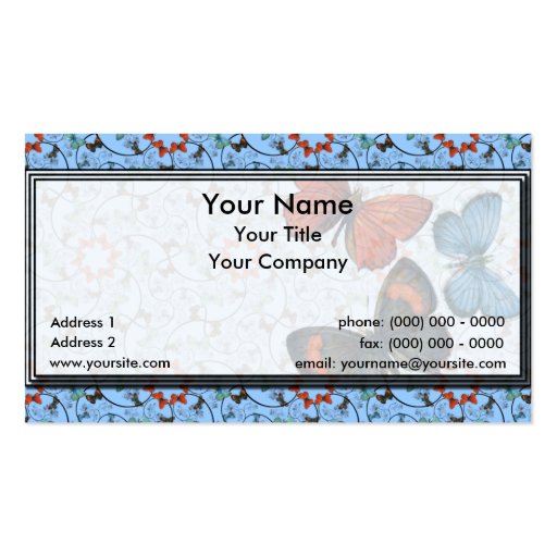 Branch Butterflies Lg Any Color Business Card