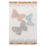 Branch Butterflies Lg Any Color Stationary Personalized Stationery
