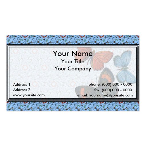 Branch Butterflies Sm Any Color Business Card (front side)