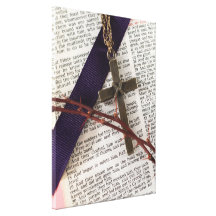 Branch of Thorns and Cross Canvas Prints