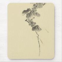 Branch With Leaves And Berries, Hokusai Mouse Pads